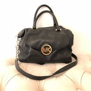Black leather Michael Kors purse